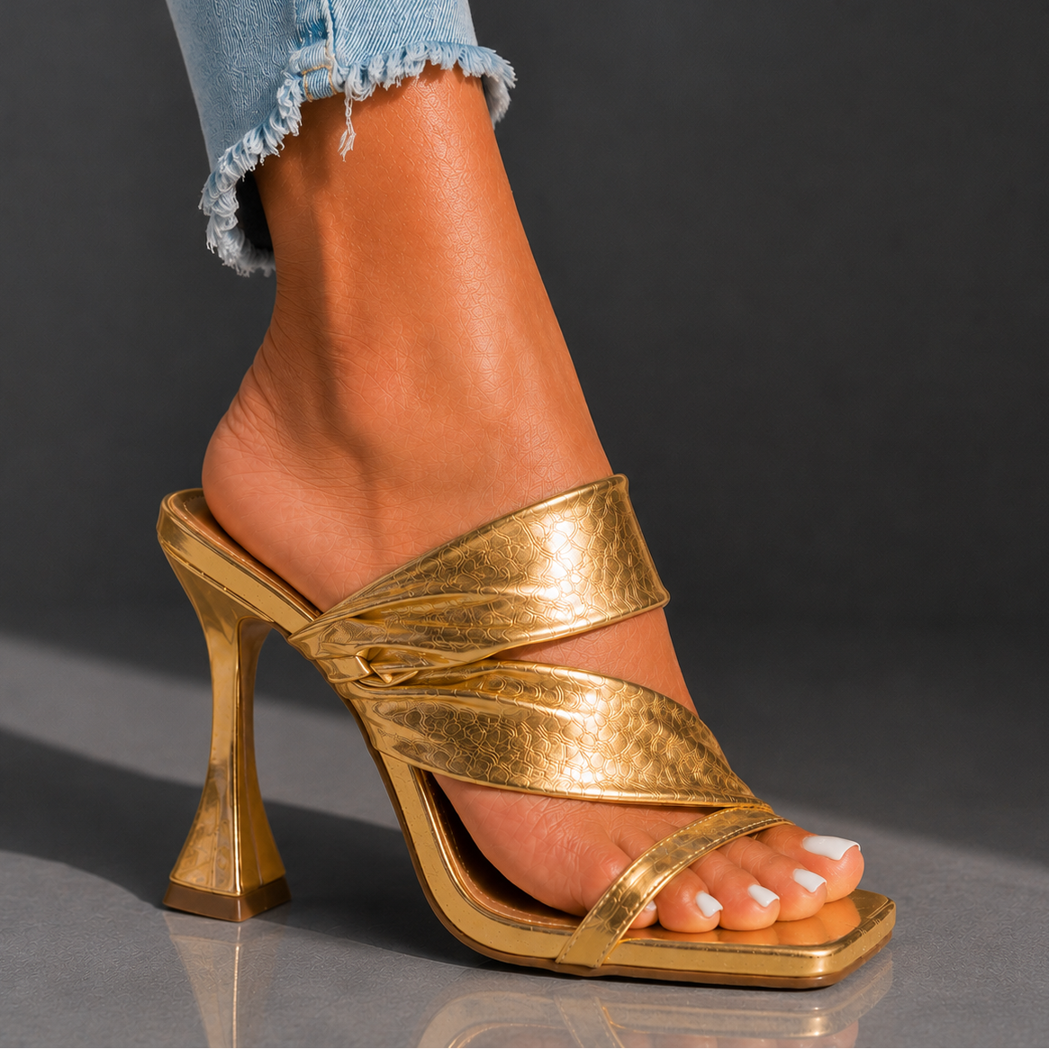 Lucia | Sandalias de tacón con correa trenzada