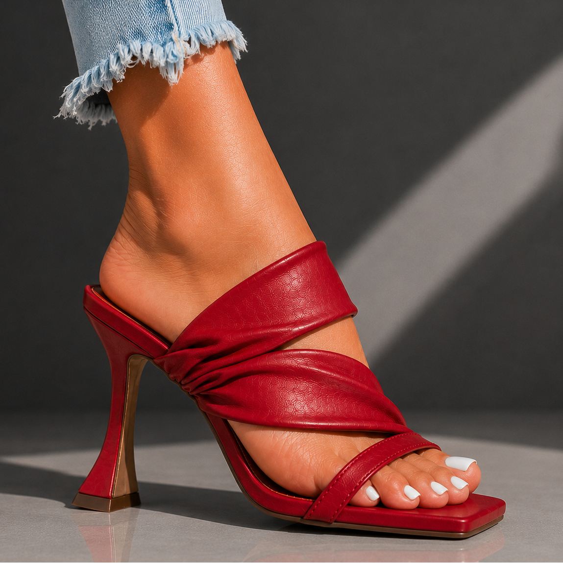 Lucia | Sandalias de tacón con correa trenzada