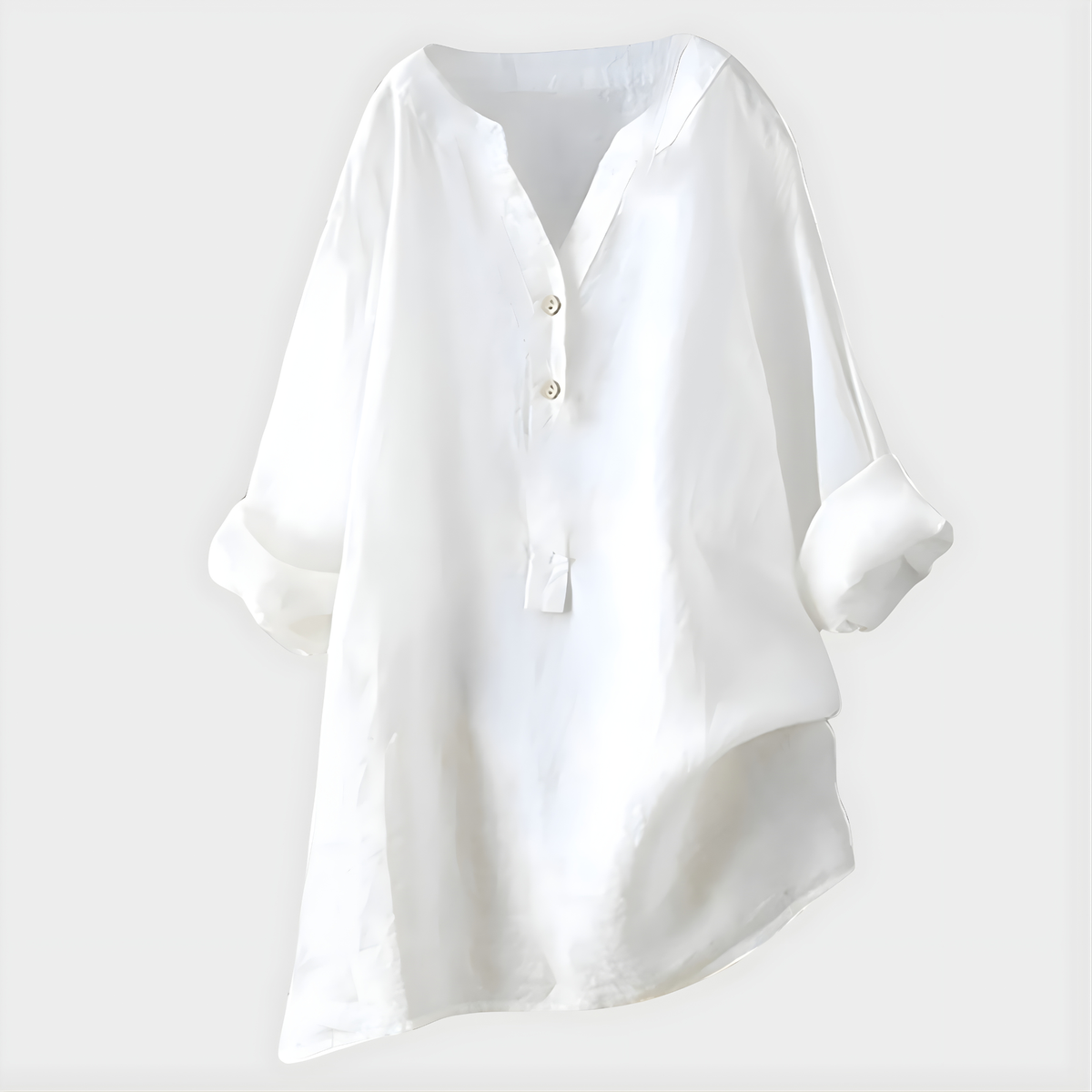 Ornella | Blusa Elegante in Cotone-Lino con Scollo a V