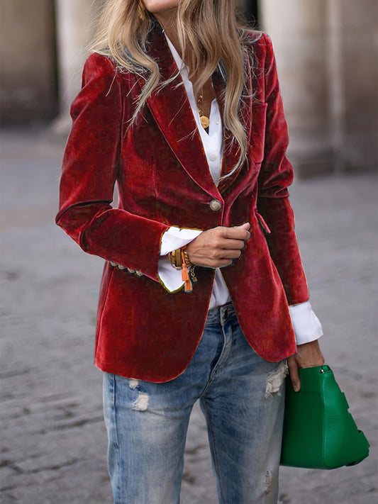 Martina | Blazer de terciopelo elegante y refinado