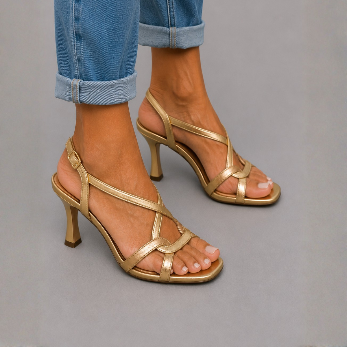 Liliana | Sandalias Doradas, Encanto Veraniego