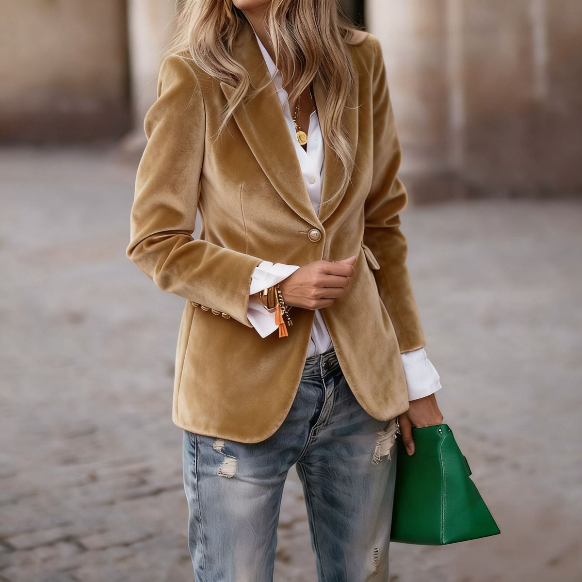 Martina | Blazer de terciopelo elegante y refinado