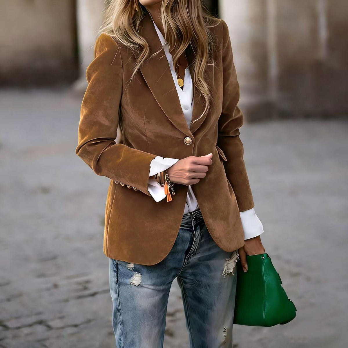 Martina | Blazer de terciopelo elegante y refinado