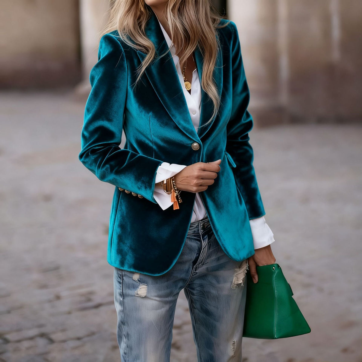 Martina | Blazer de terciopelo elegante y refinado