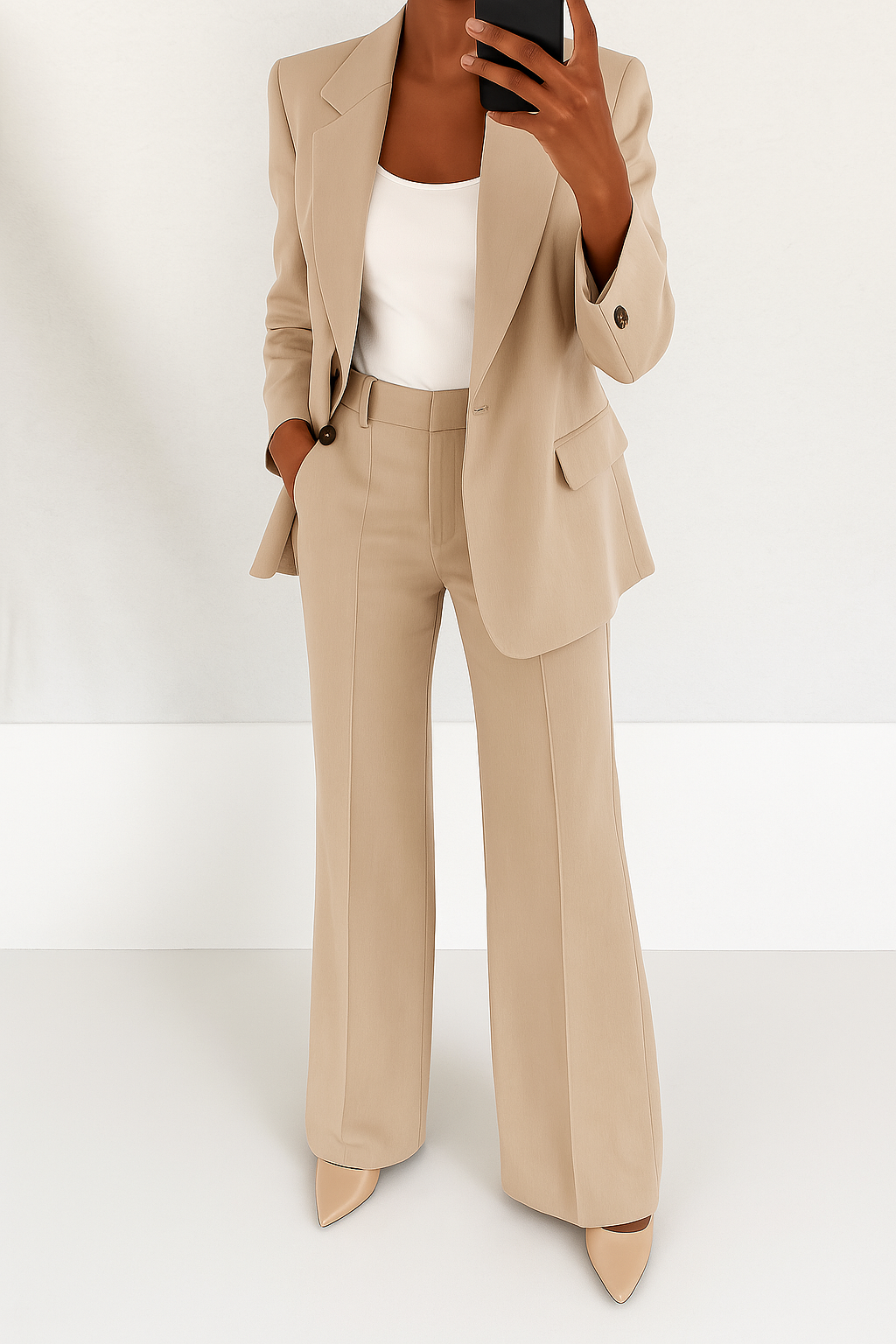 Patrizia | Tailleur Elegante Sartoriale - Beige