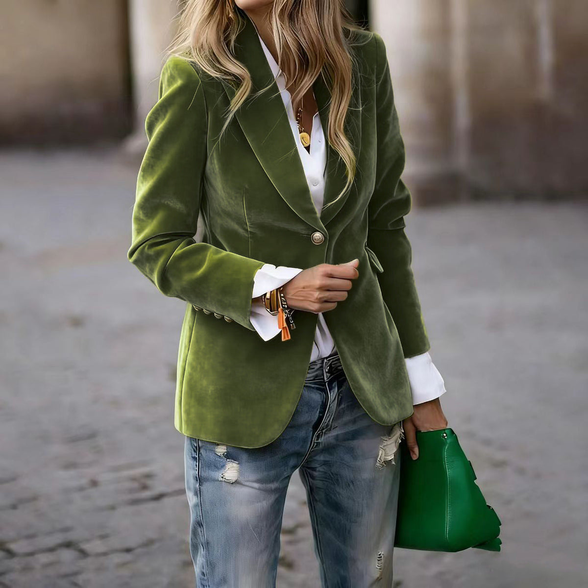 Martina | Blazer de terciopelo elegante y refinado