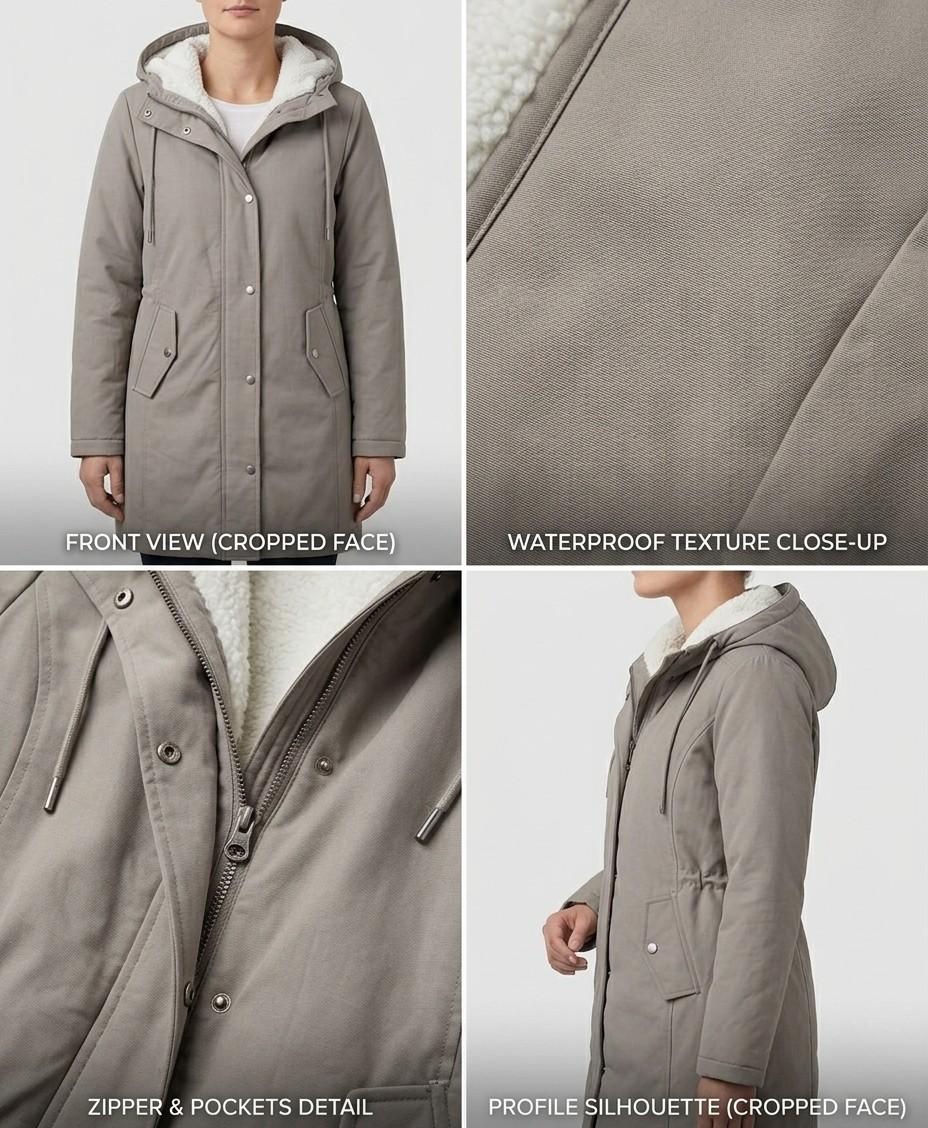 Adriana | Parka larga impermeable