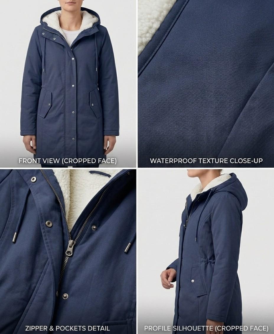 Adriana | Parka larga impermeable