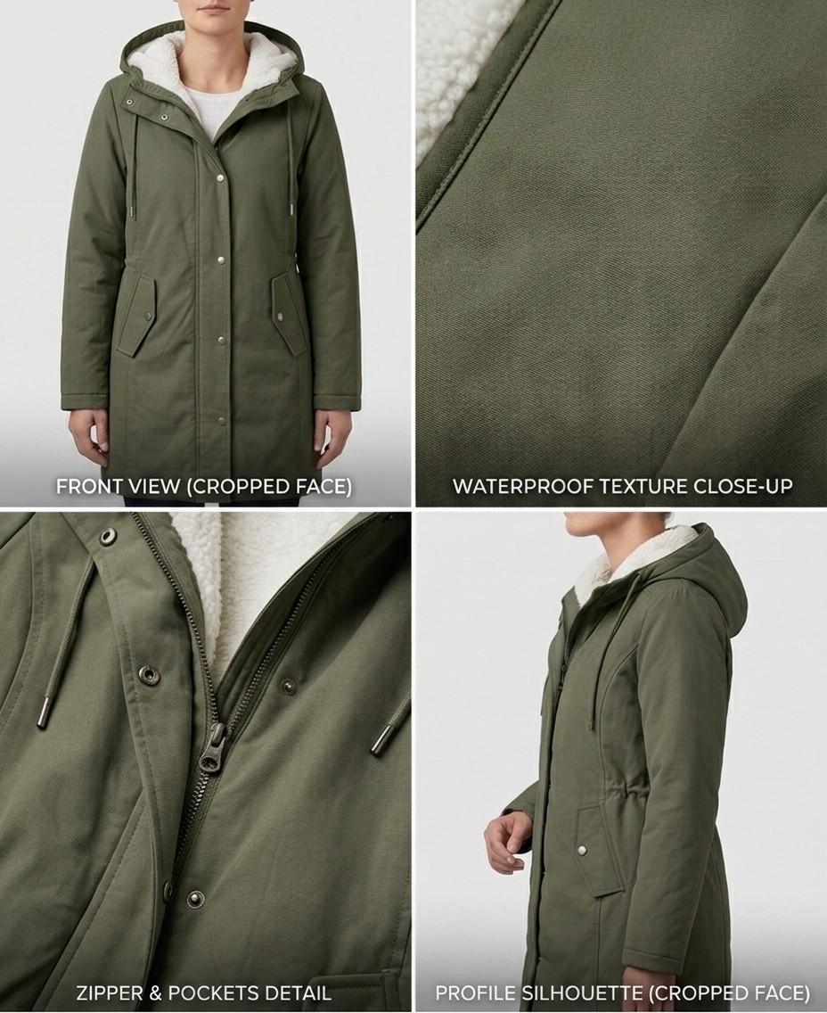 Adriana | Parka larga impermeable