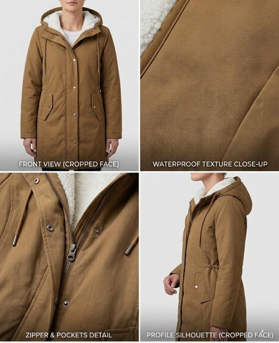 Adriana | Parka larga impermeable