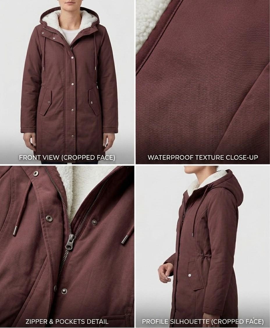 Adriana | Parka larga impermeable