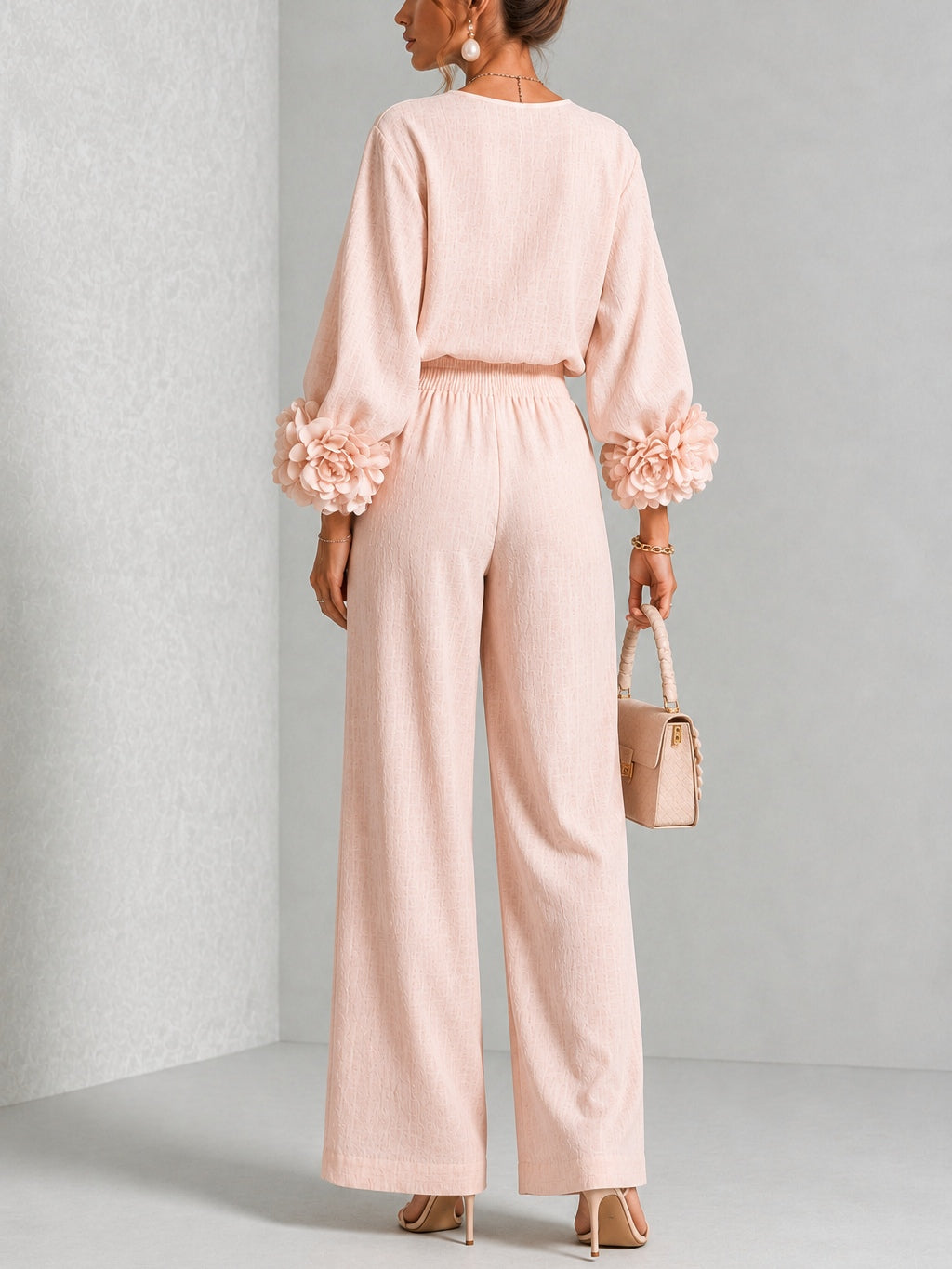 Liliana | Completo Due Pezzi con Polsini Floreali - Floreale