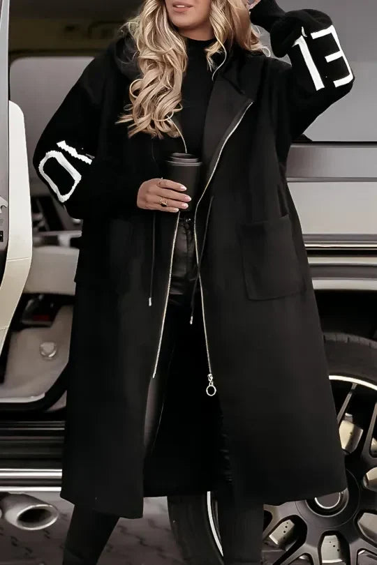 Alessandra | Chaqueta de patchwork repelente al agua con capucha