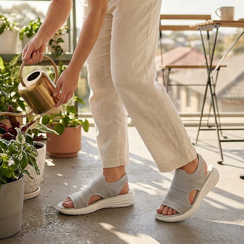 Ornella | Sandalias con Plataforma en Material Transpirable