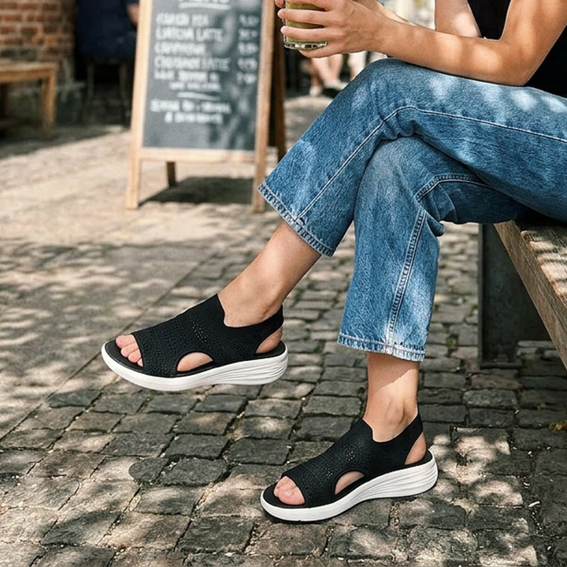 Ornella | Sandalias con Plataforma en Material Transpirable